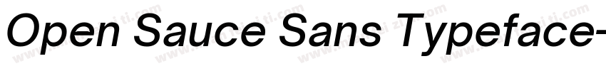 Open Sauce Sans Typeface字体转换